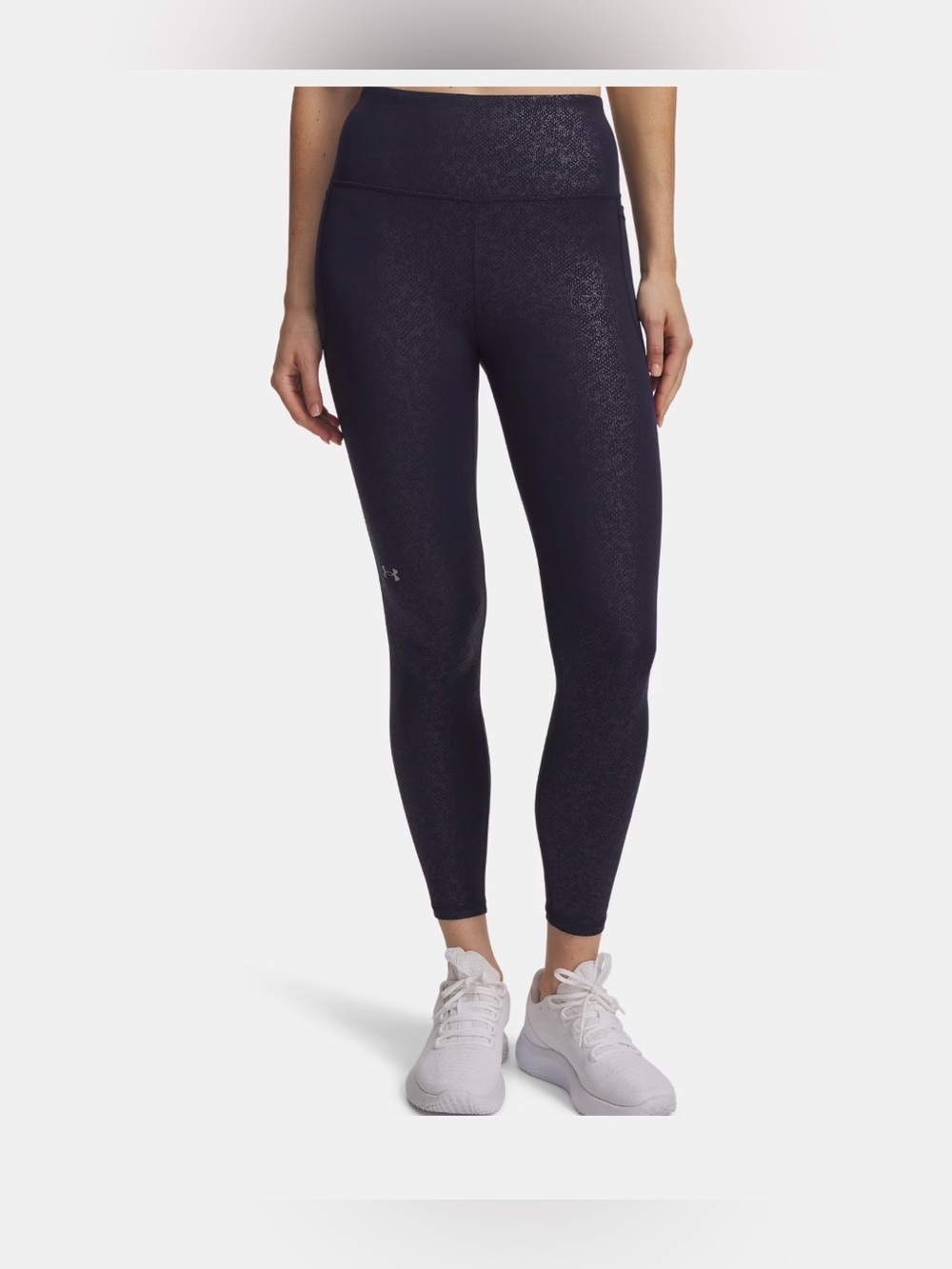 Under Armour Black Textured High-Rise Leggings - Picture 2 of 5